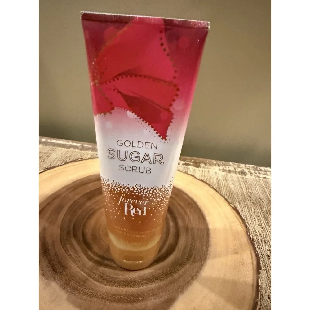Bath & Body Works Forever Red‎ Golden Sugar Scrub 8oz New Discontinue Rare HTF